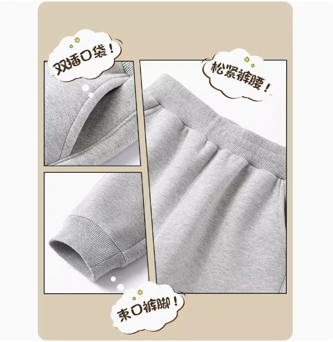 Calças esportivas de algodão para meninas de 3 a 14 anos, calças confortáveis para corrida, presente de aniversário para crianças, calças com estampa de orelha de coelho