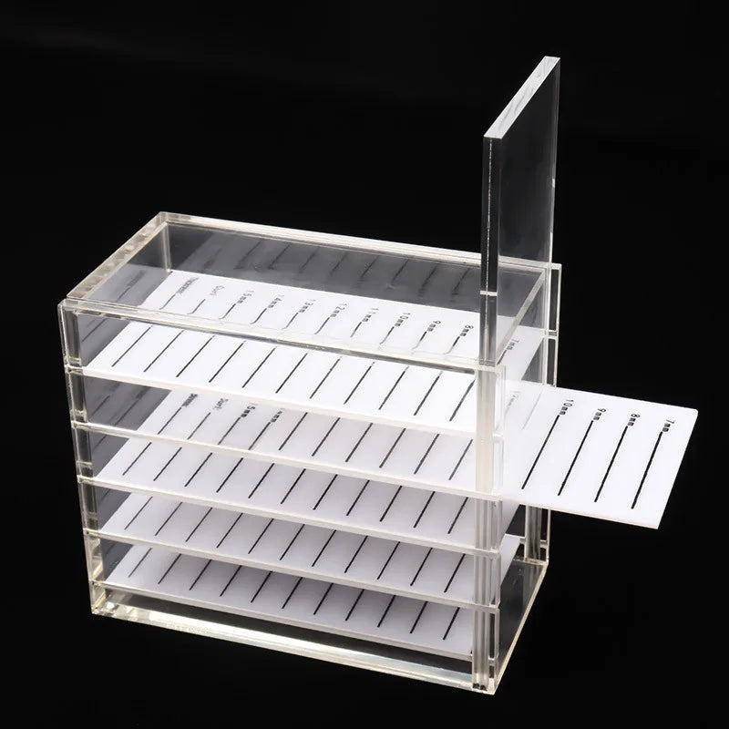 5 camadas acrílico palete lash organizador titular caixa de armazenamento de extensão de cílios expositor ferramentas de maquiagem cílios levantamento suprimentos