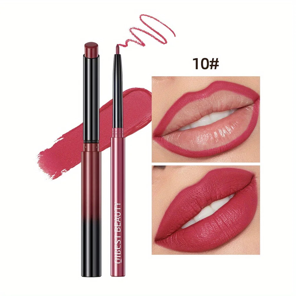 Matte Batom e Lip Liner Set, Cor Renderização, impermeável, de longa duração, Dia dos Namorados Presentes, Conter SQuality Plant, 1 + 1