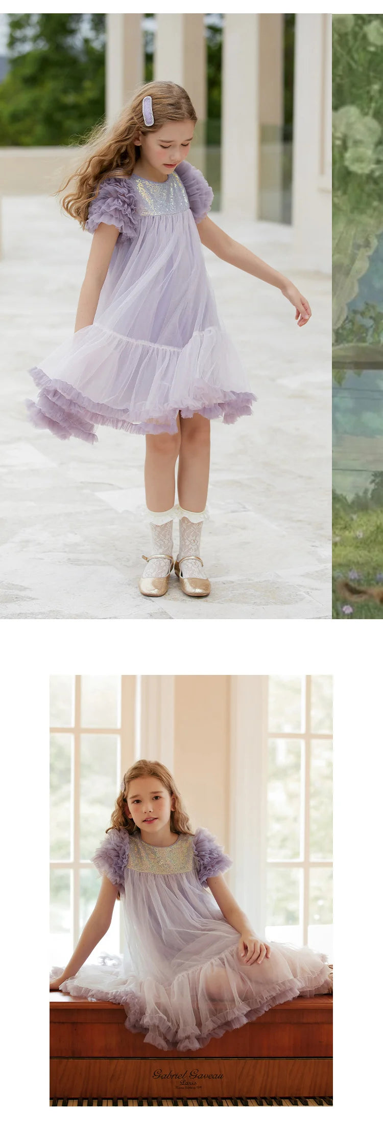 Baby Girls' Gaze Sequins Vestidos, Purple Princess Clothing, 3T, 12T, Kids Wear, Cute Children Party, Bridemaid Clothes, Verão, 2022