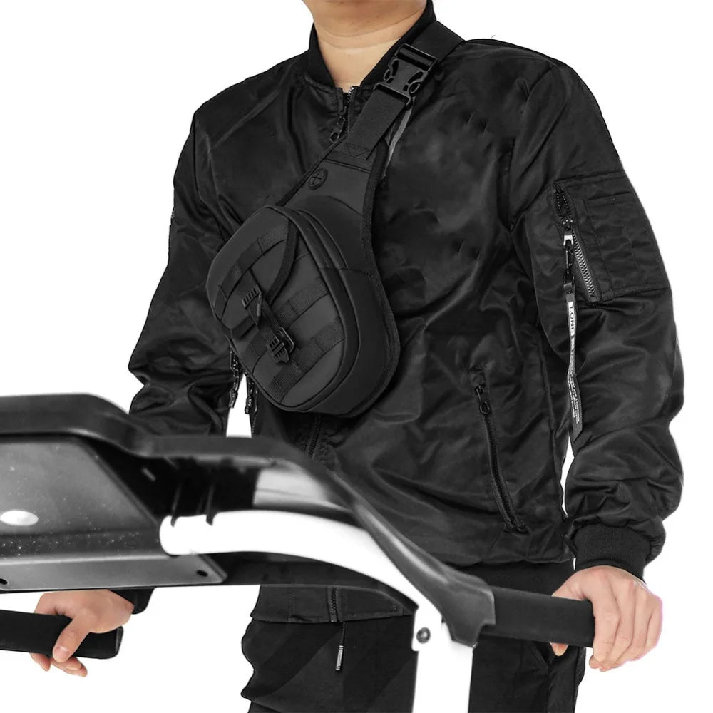 Bolsa lateral para perna de motocicleta masculina, à prova d'água, quadril, perna, ajustável, bolsa crossbody para caminhadas, acampamento, pesca