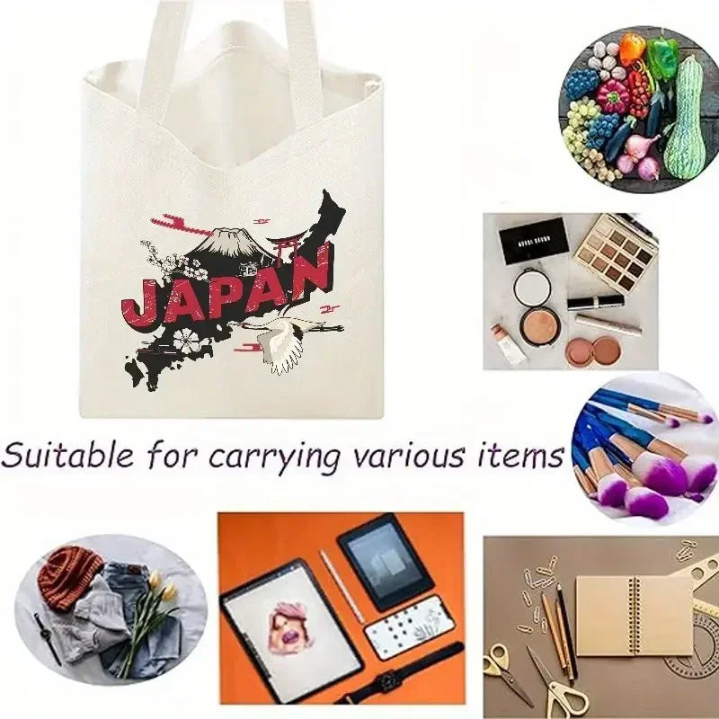 Moda urso impressão eco mulheres sacos de ombro bolsa feminina lona saco de compras casual grandes senhoras viagem totes sacos