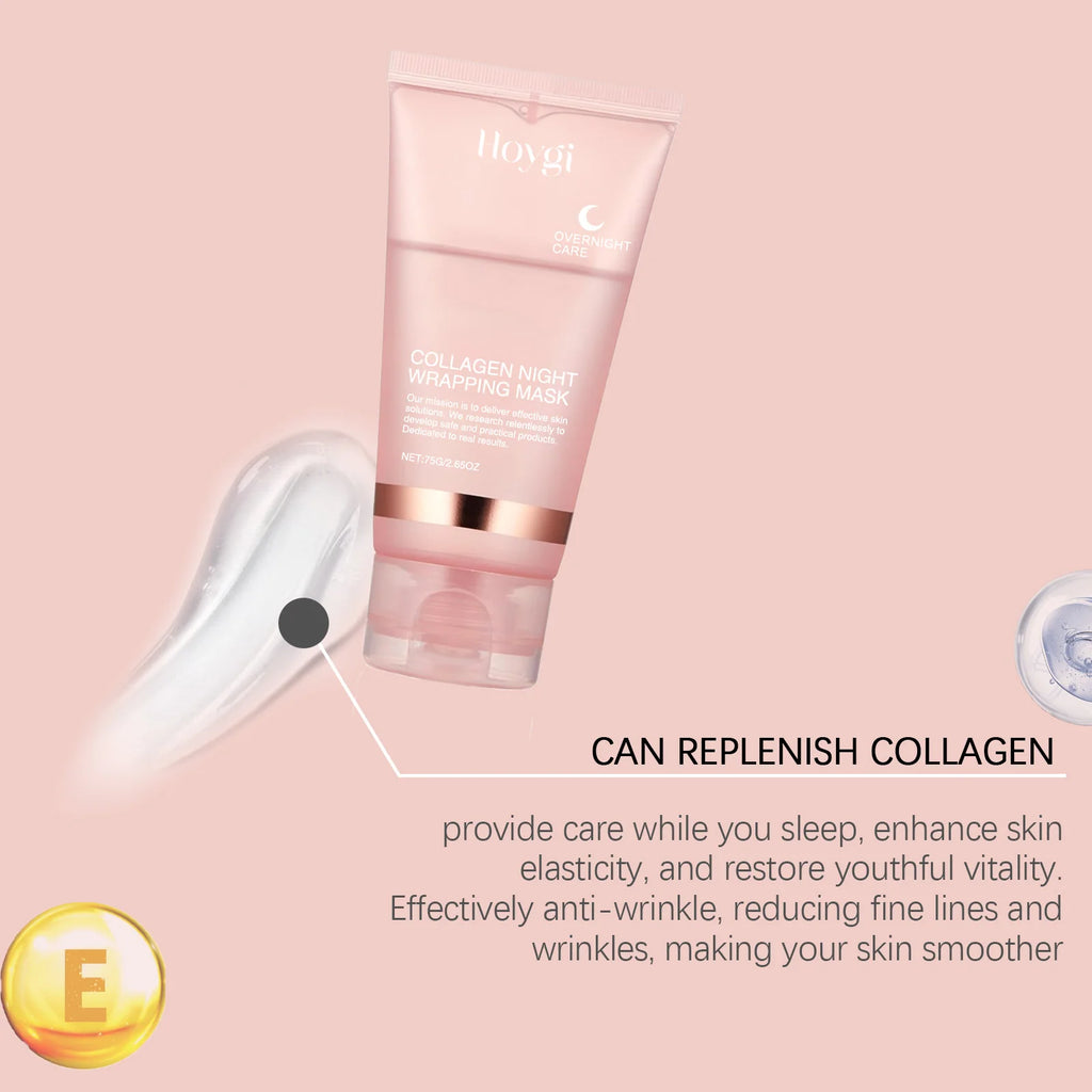 Ouhoe Máscara Peel Off de Colágeno com Pincel de Aplicação Anti Rugas Firmador Hidratante Fácil Descasque Todos os Tipos de Pele Não Irritante Limpo