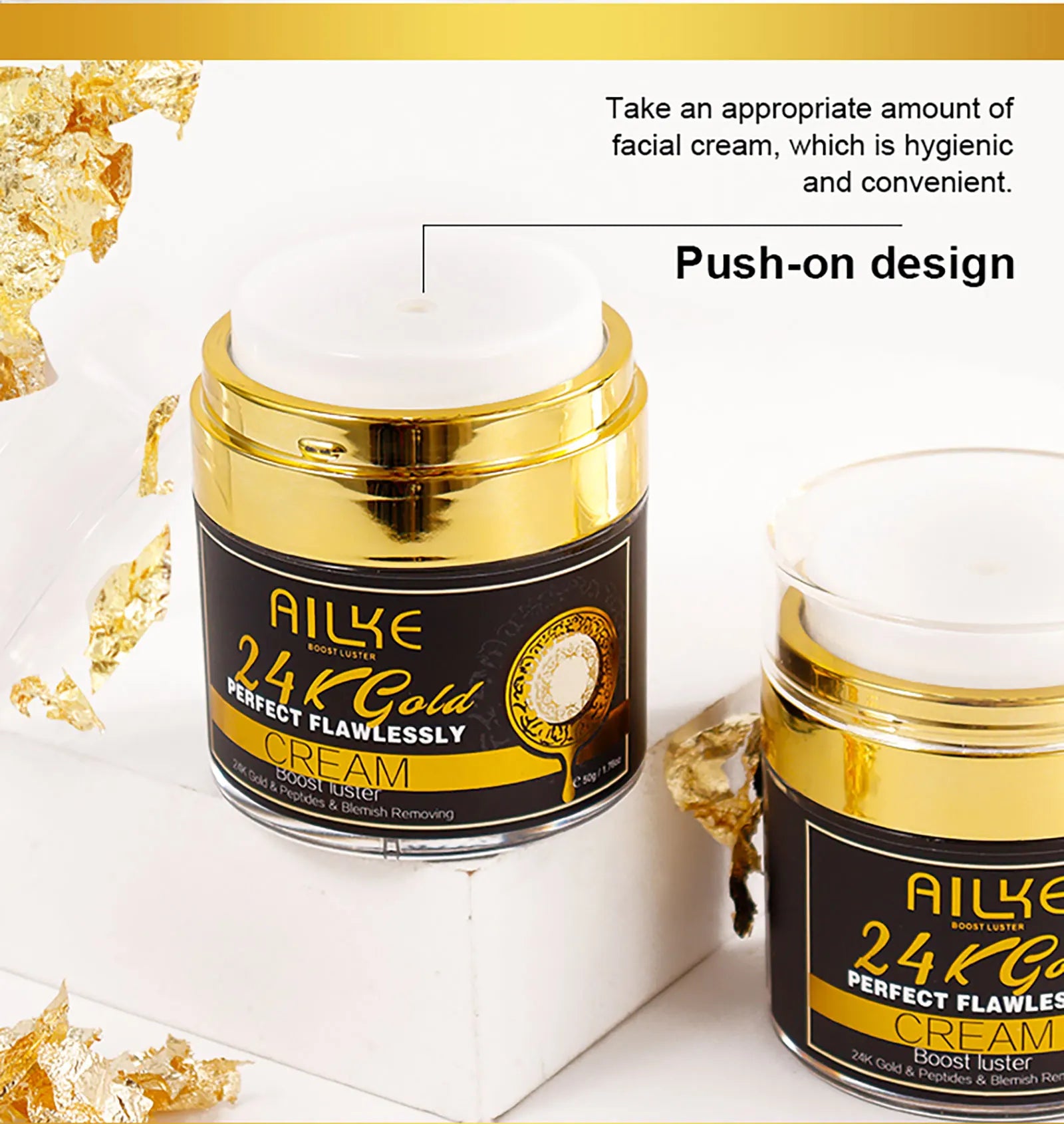 Ailke 24K Ouro Colágeno Creme Articulação Remoção de Manchas Escuras Forte Clareamento Rosto Anti Envelhecimento Conjunto de Cuidados com a Pele