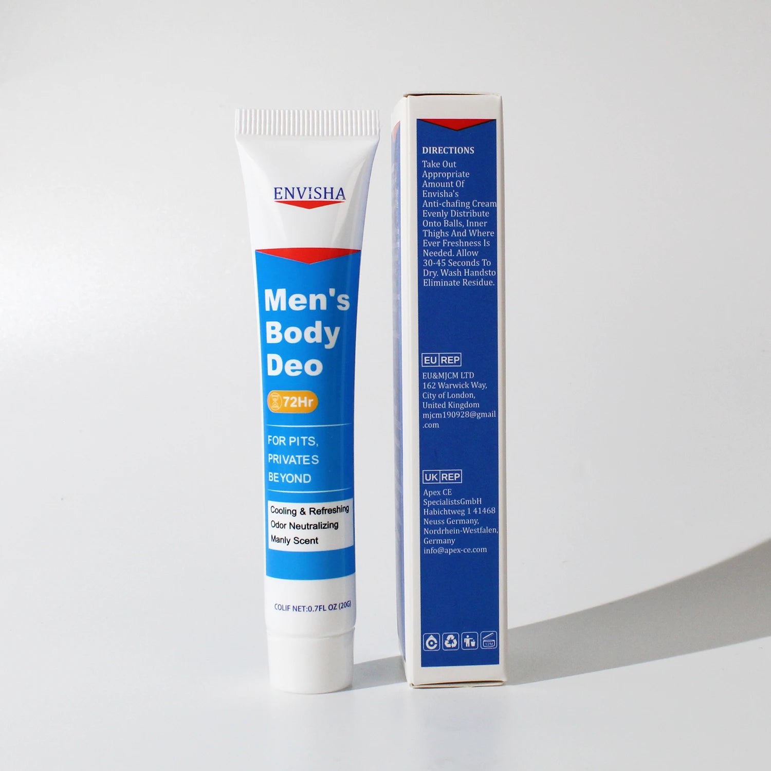 Envisha-Loção Corporal Masculina, Desodorante Duradouro, 72 Horas de Fragrância, Partes Particulares, Axilas, Nádegas, Beleza, Saúde