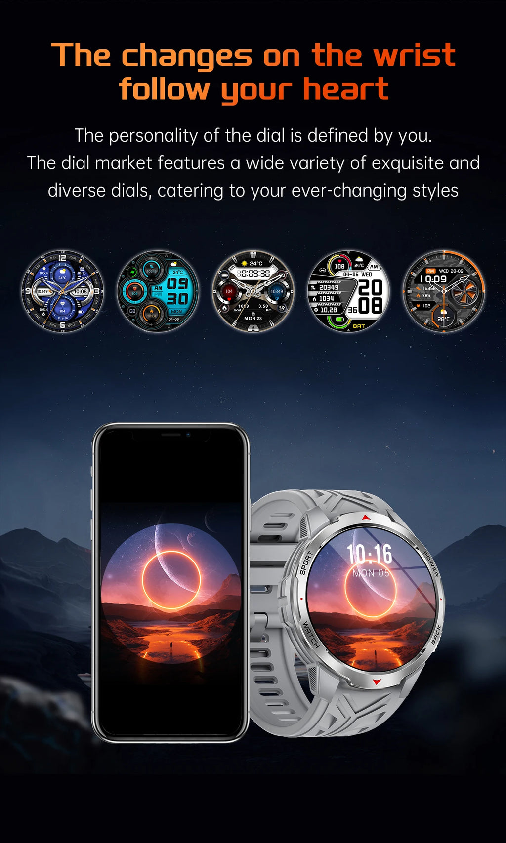 Relógios Inteligentes LIGE Novos com Bateria de 1100mAh para Homens, Esportes ao Ar Livre, Lanterna LED, Bússola, Relógio Inteligente Masculino com Chamada Bluetooth
