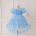 Crianças jovens meninas vestidos para festas piano concertos chiffon plissado vestidos de princesa vestidos de festa meninas vestidos de malha