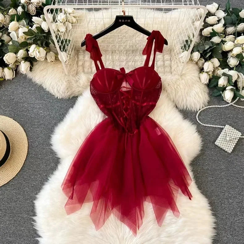 Mini vestido transparente sem costas para mulheres, sleepwear sexy, renda pura, pijamas sensuais, camisola de malha, lingerie branca, senior