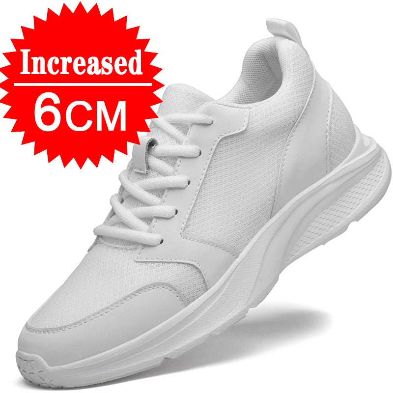 Homens sapatos de elevador aumento de altura tênis sapatos para homem 10cm esportes sapatos casuais invisível sapatos de aumento interno para homem 8cm