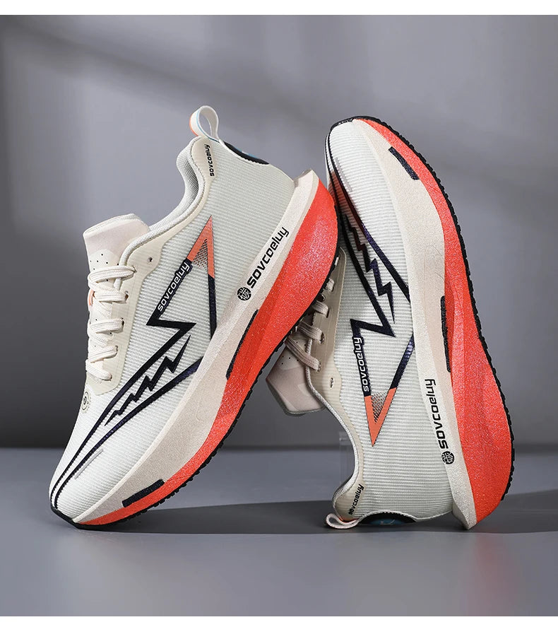 Tênis de Corrida com Placa de Carbono Especial para Maratona, Respirável e Leve, Confortável para Mulheres, Sneakers Antiderrapantes