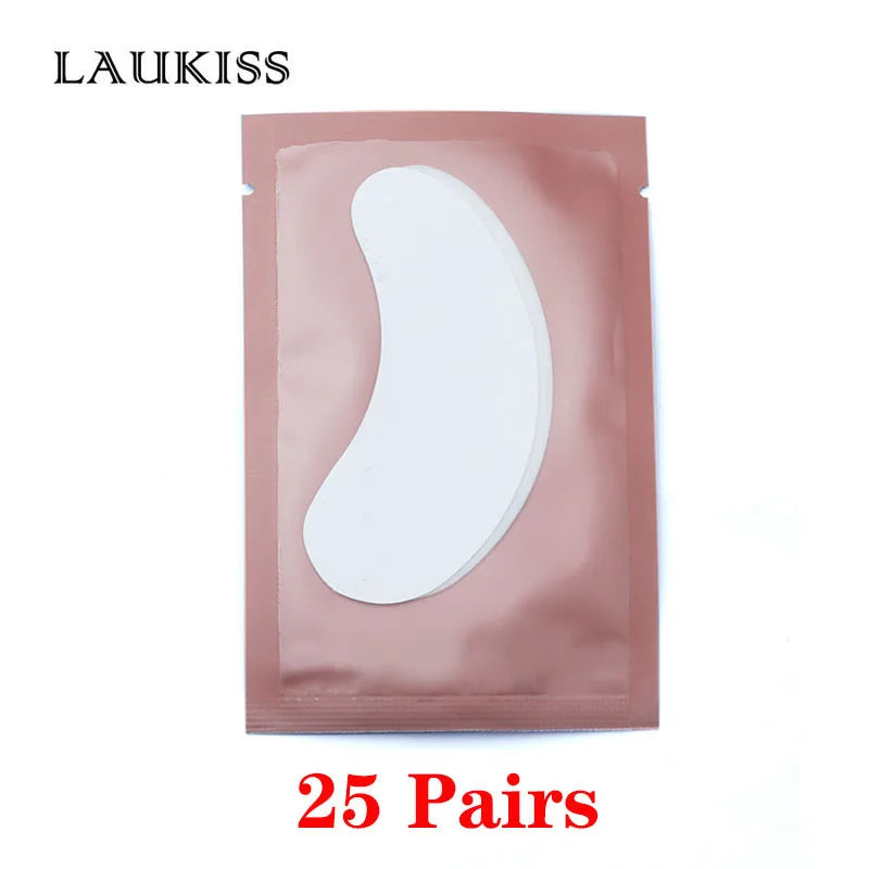 25/50/100 pares de manchas de olho sob as almofadas de cílios para a construção de manchas de papel hidrogel adesivos sem fiapos rosa para cílios postiços LAUKISS