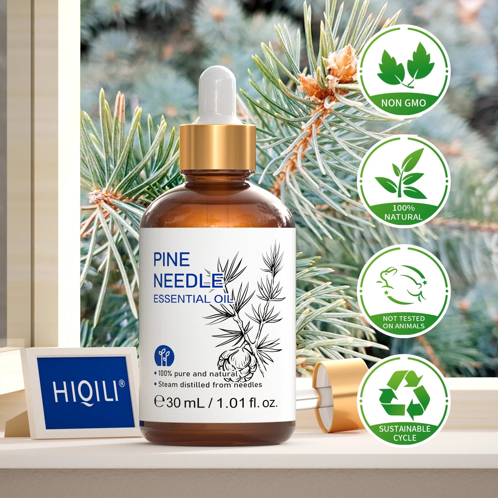 Série de óleos essenciais HIQILI 30ml, 100% natural de lavanda/limão/rosa/sândalo, adequado para umidificadores/velas perfumadas DIY