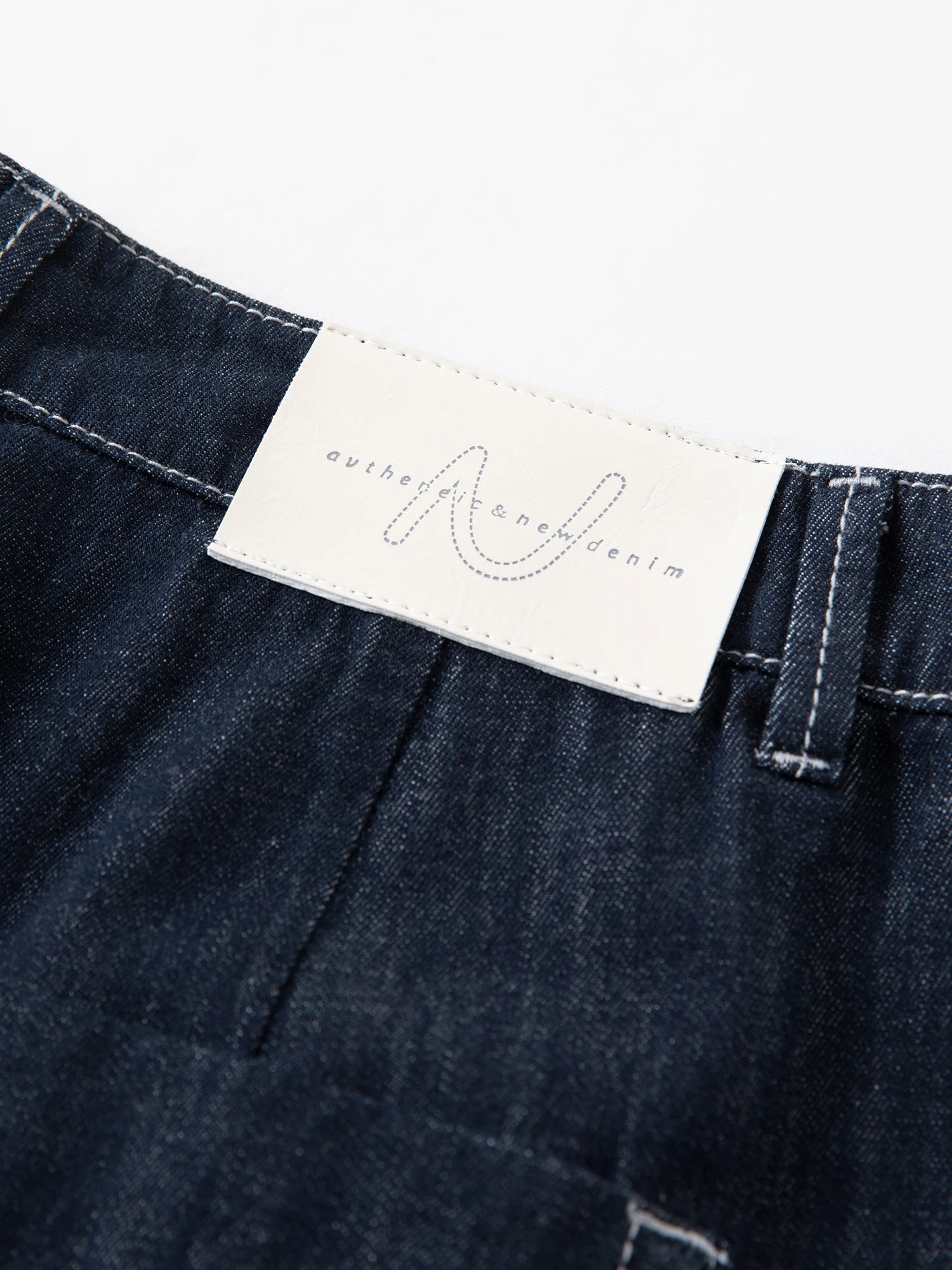 DUSHU 2026 Calça Jeans Feminina de Cintura Alta com Costura Contrastante e Perna Reta - Calça Casual para Uso Diário e Deslocamento