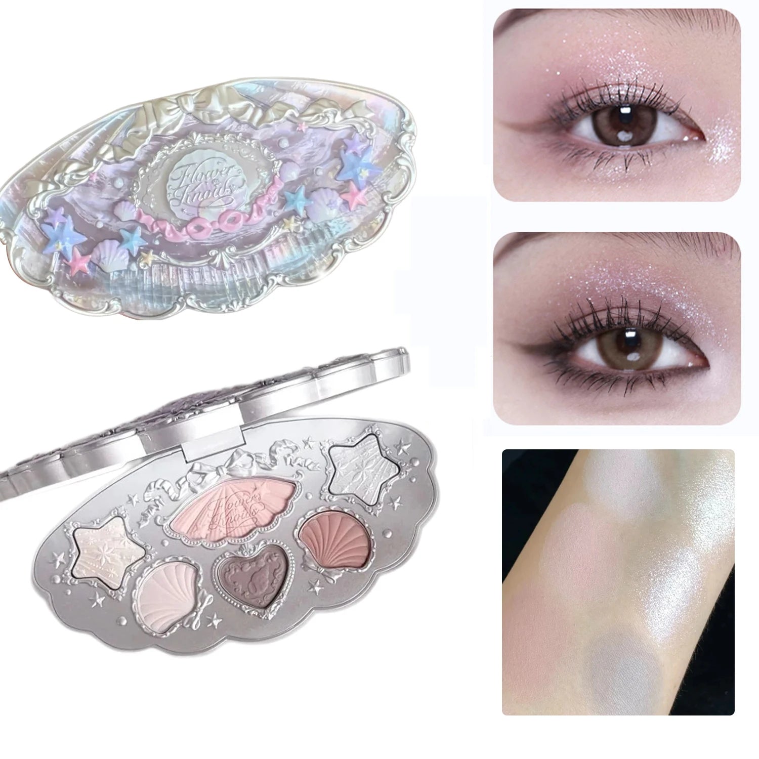 Flower Knows 2026 Bunny Garden Paleta de Sombras Temática de Coelhinho Coleção de Cosméticos Completa com Blush e Iluminador