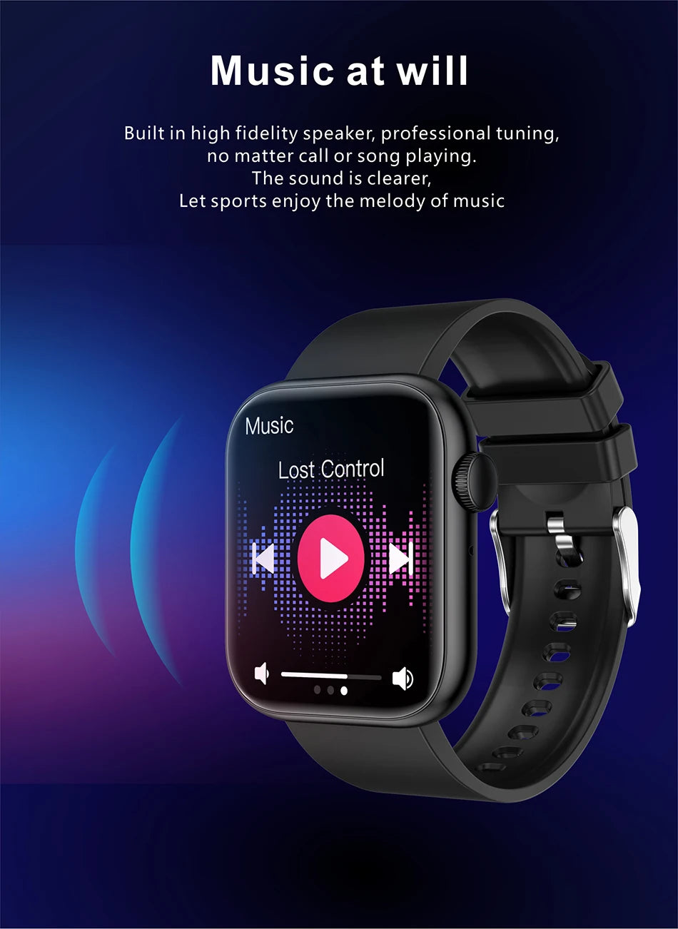 LIGE-Full Touch Screen Smart Watch para mulheres, Bluetooth Call, relógios impermeáveis, Sport Fitness Tracker, Smartwatch para senhora