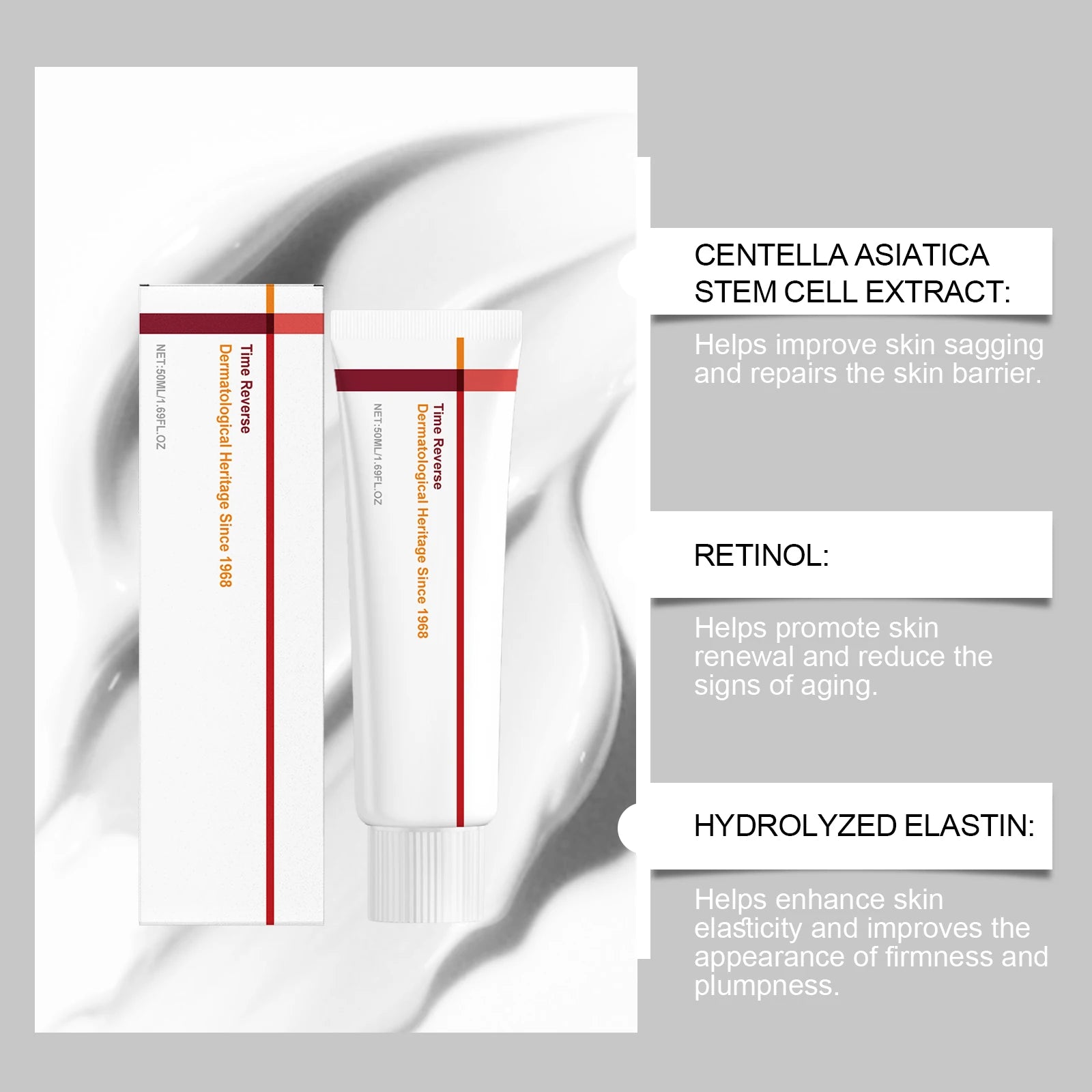 Creme de Centella Asiatica com Madecassoside para Reparação da Barreira Cutânea, Alívio Instantâneo da Vermelhidão e Creme Facial Calmante para Pele Sensível