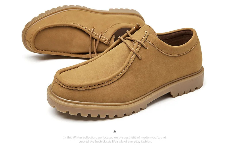 Sapatos casuais de couro mocassins clássicos masculinos rendas até derby sapatos retro workwear sapatos de alta qualidade ao ar livre sapato de caminhada de montanha
