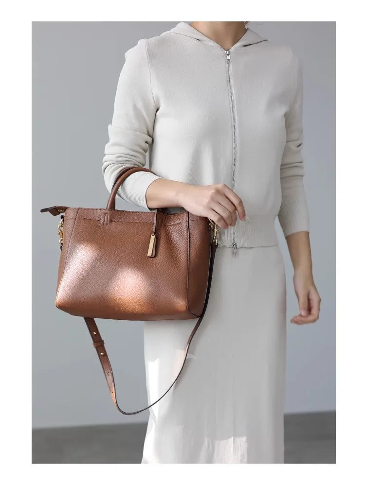 Bolsa mensageiro de ombro único para mulheres, couro de vaca 100% real, bolsa glamourosa, luxo, pendulares