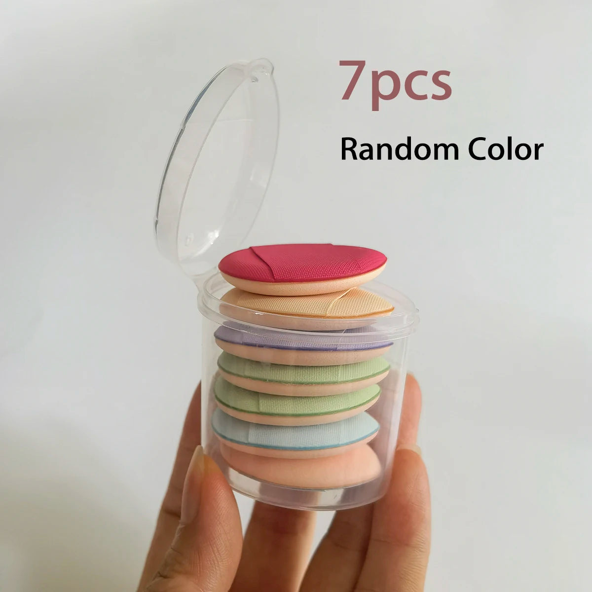Mini esponja de pó com almofada de ar pequena, esponja para corretivo facial bb creme esponja ferramenta de maquiagem para uso molhado e seco