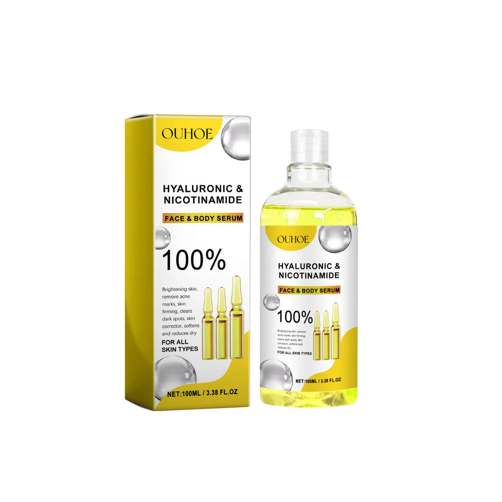 Ácido hialurónico vitamina C AHA soro facial manchas escuras corretor encolhimento poros hidratante clareamento reparação clarear o corpo cuidados com a pele
