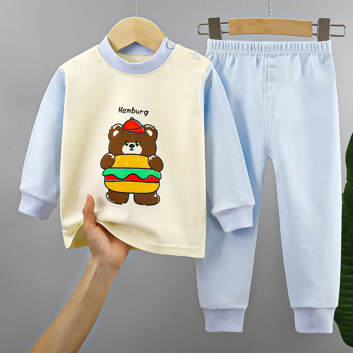 Crianças roupas conjuntos de roupas infantis meninos meninas algodão outono inverno roupas calças pijamas roupa interior