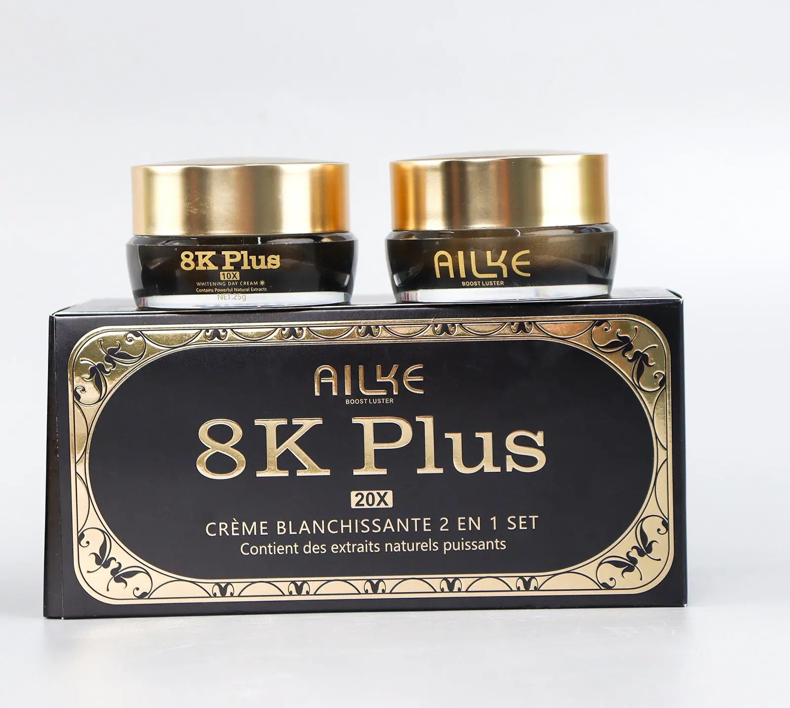 Creme facial clareador AILKE, reduz manchas escuras, rugas, melanina, mesmo tom de pele, com colágeno, glutationa, para todos os tipos de pele