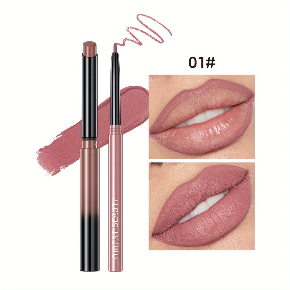 Matte Batom e Lip Liner Set, Cor Renderização, impermeável, de longa duração, Dia dos Namorados Presentes, Conter SQuality Plant, 1 + 1