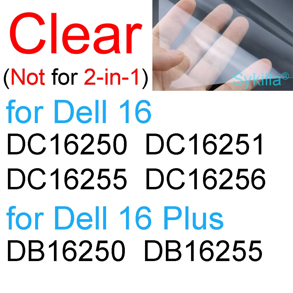 Protetor de Tela para Dell 14 Pro 13 15 16 Plus Max 18 DC14255 PC14255 DB16255 PC16255 HD Transparente Fosco Película Protetora