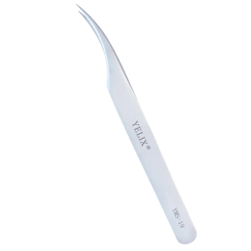 Yelix-pinça profissional de pestanas, aço inoxidável, clássico, volume dourado, para extensões de pestanas