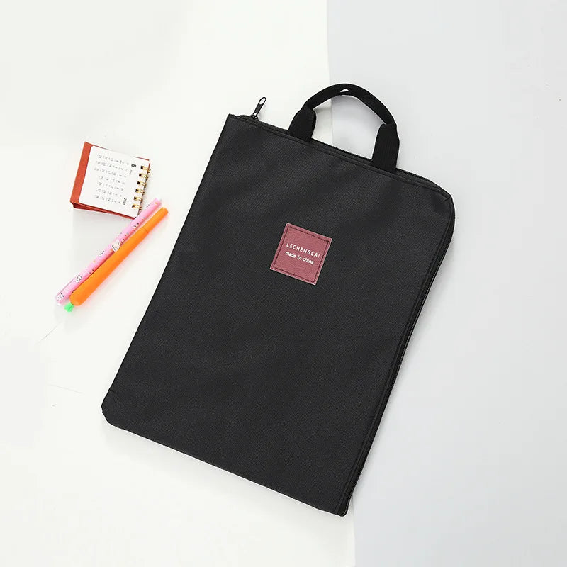 Bolsa simples bolsa para portátil multi-função impermeável saco de negócios estudante papelaria saco