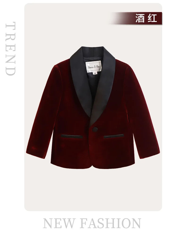 Meninos primavera outono terno jaqueta crianças festa blazers fraque topo crianças vestido formal casamento smoking desempenho casaco de manhã