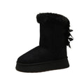 Botas de neve femininas 2024 inverno nova moda sapatos plataforma de pelúcia ao ar livre botas quentes sapatos femininos bota camurca cano longo