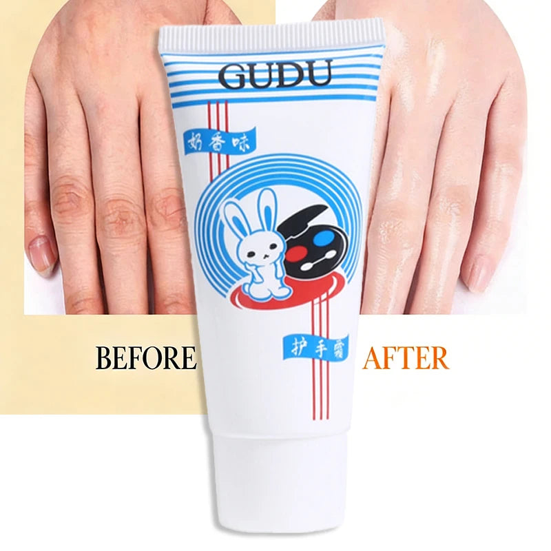 Creme para as mãos com sabor de coelho branco, novo creme para as mãos com fragrância mais vendida, hidratante duradouro, creme para as mãos rachadas para o inverno