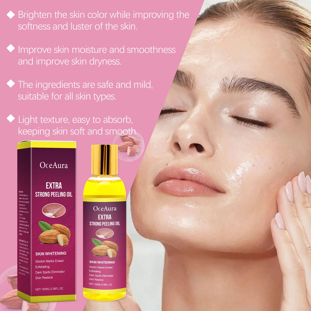 Óleo esfoliante corporal, limpeza e nutritivo para cuidados com a pele seca, tratamento de polimento para pele brilhante