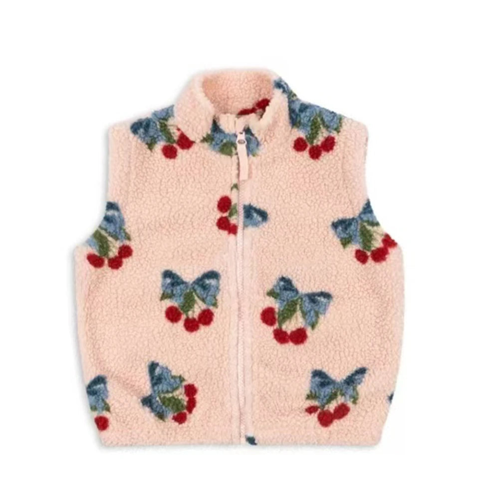 2024 inverno ks crianças algodão lã de cordeiro quente outerwear roupas meninas impressão casacos do bebê meninos mais jaquetas de lã crianças roupas