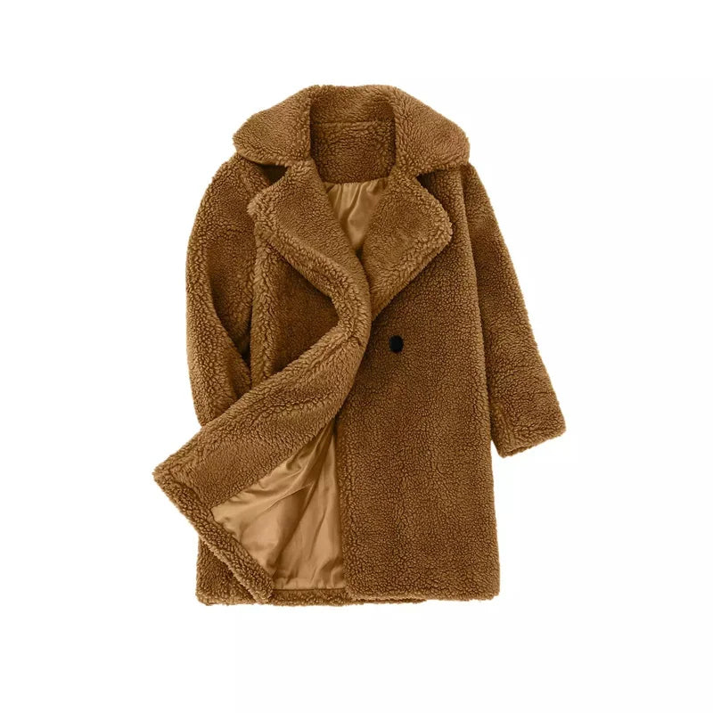 Bebê meninas casacos de pele do falso crianças inverno quente jaquetas de pelúcia crianças turndown colarinho acolchoado outerwear infantil casual roupas exteriores