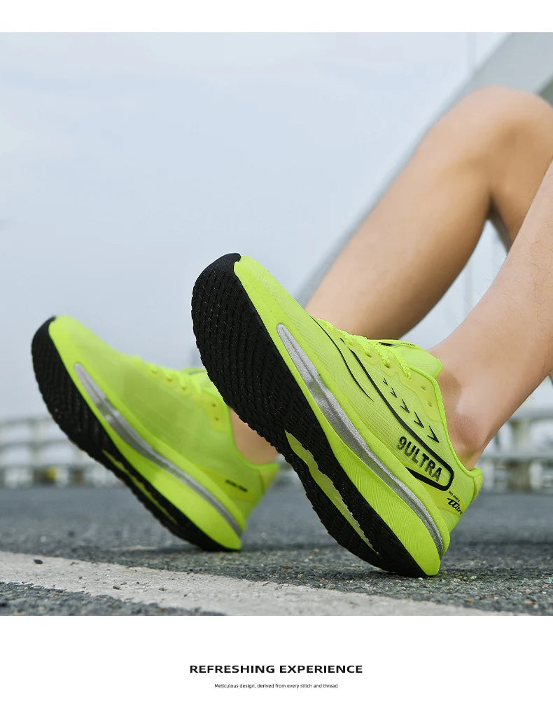 NOVO Tênis de Corrida com Placa de Carbono Especializado para Maratona Masculino e Feminino, Respirável, Ultraleve, Confortável, Esportivo e Casual
