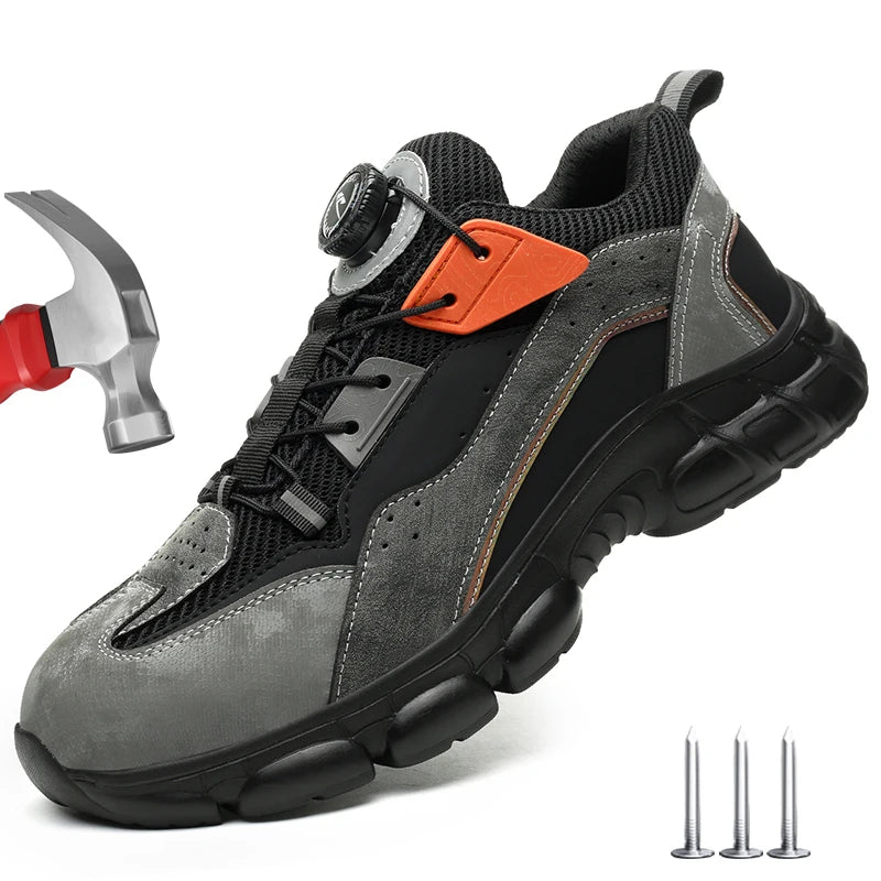 Sapatos de segurança de trabalho de dedo do pé de aço masculino leve indestrutível botas de trabalho de segurança homens proteção tênis de trabalho tamanho 47 48