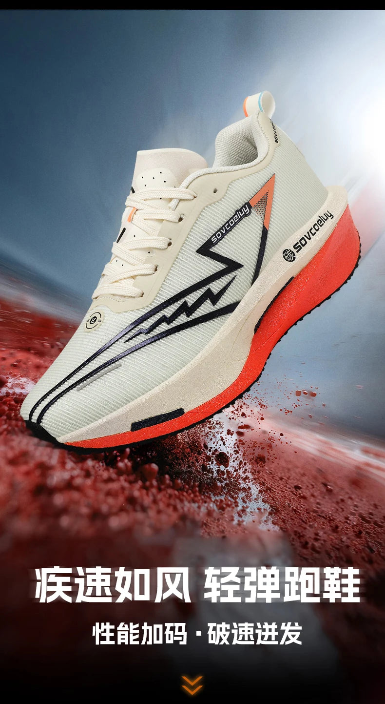 Tênis de Corrida com Placa de Carbono Especial para Maratona, Respirável e Leve, Confortável para Mulheres, Sneakers Antiderrapantes