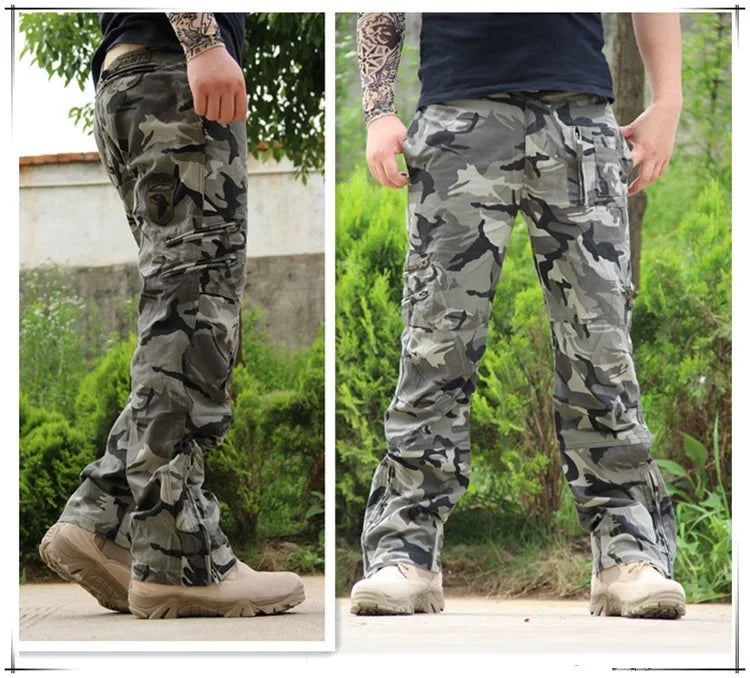 CALÇAS TÁTICAS No Ar Calça Jeans Calças Casuais Masculinos Plus Size Algodão baggy Bolso Estilo MILITAR Camuflagem Do Exército de CARGA CALÇAS Dos Homens