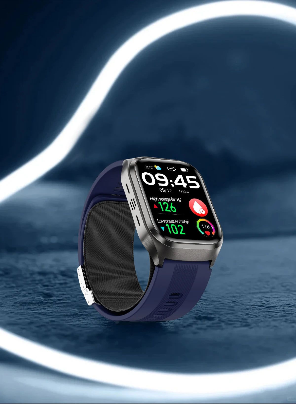 Novo Relógio de Saúde 2026: Medição Precisa de Pressão Arterial, Ácido Úrico e Lipídios no Sangue – Smartwatch Masculino e Feminino à Prova d'Água com Airbag