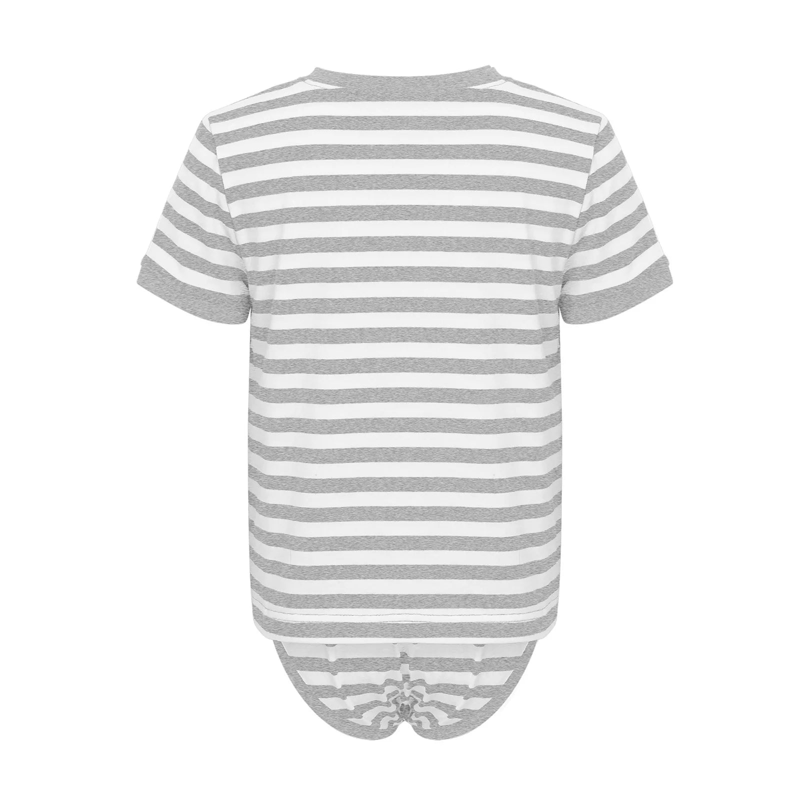 Roupas Adaptativas para Crianças com Necessidades Especiais, Macacão de Manga Curta com Botão Pressionado, Estilo T-shirt 2 em 1