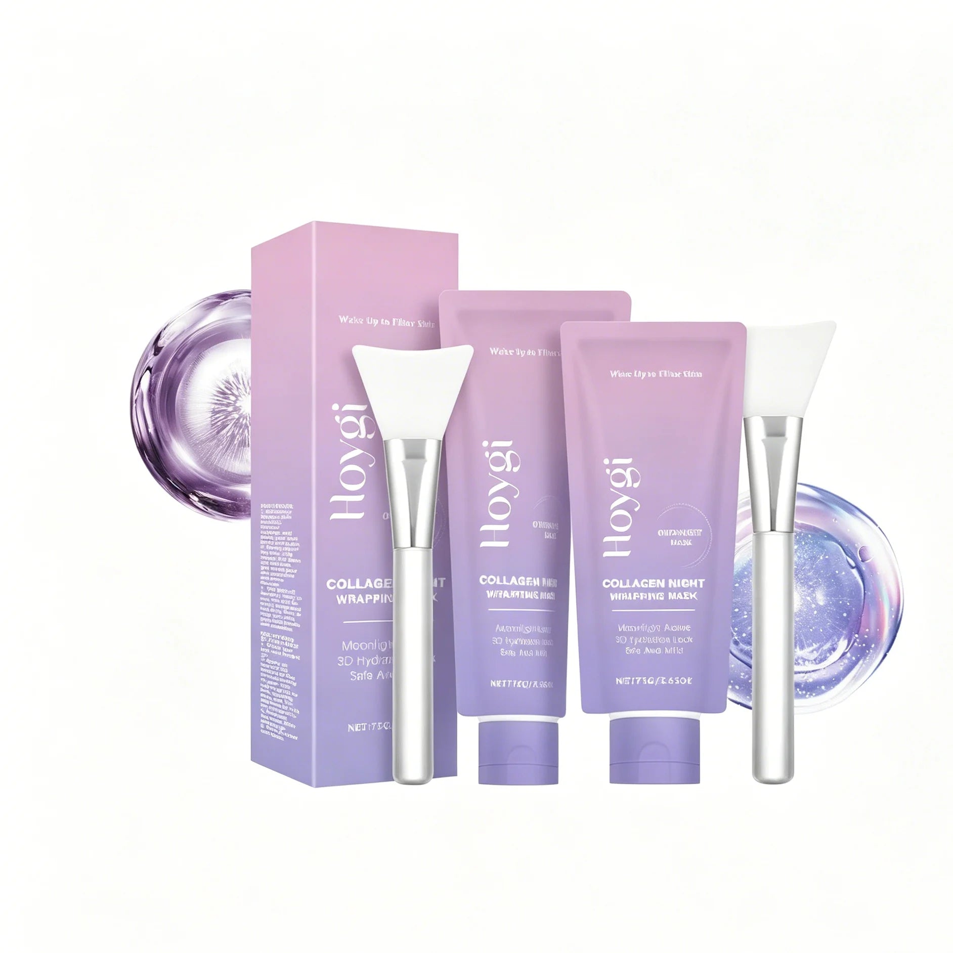 Máscara Facial Coreana de Colágeno Peel Off, Brilho Instantâneo e Pele de Vidro, Limpeza de Poros e Firmadora, Suaviza Linhas Finas e Remove Impurezas