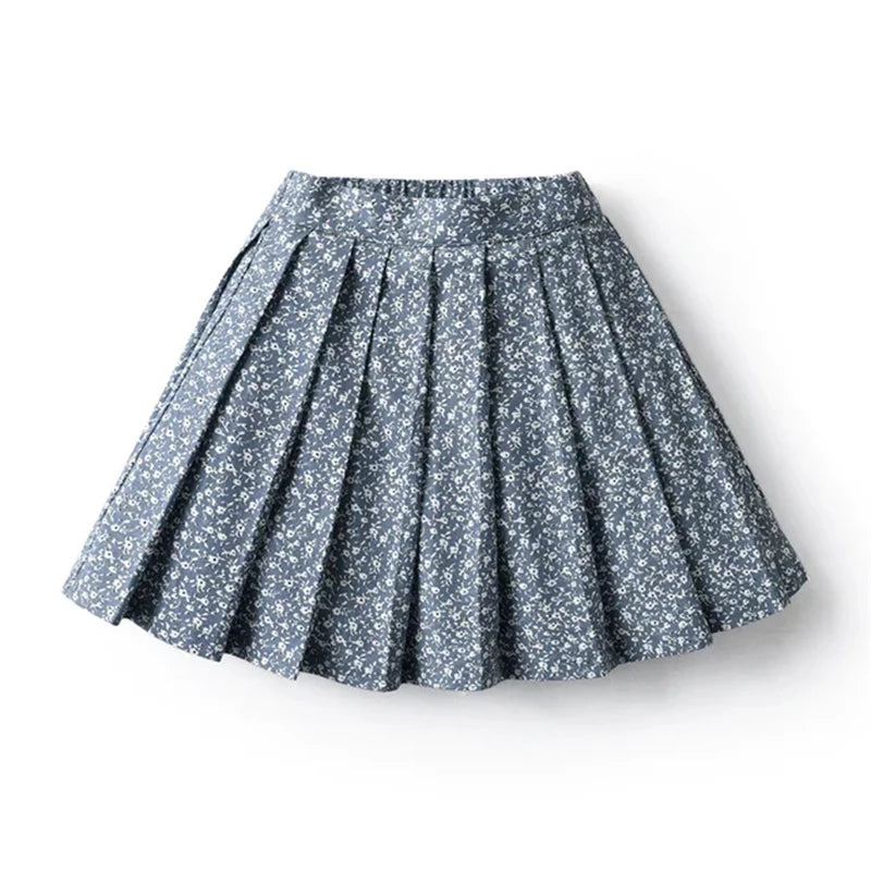 Princesa saias plissadas para crianças meninas boutique crianças roupas de férias meninas smocking vestido floral saia roupas