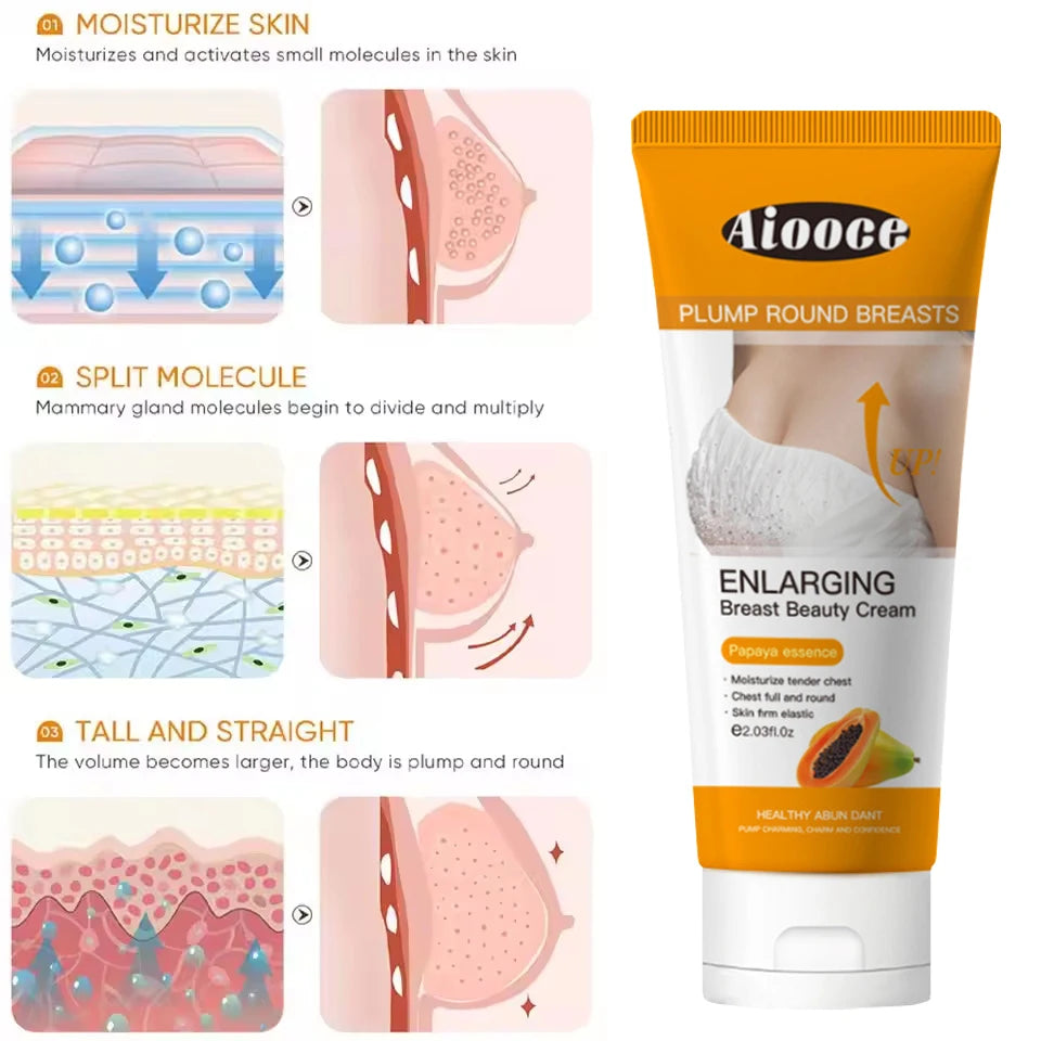 Crescimento rápido creme de ampliação do peito levantar peito firme melhorar flacidez massagem peito rapidamente corpo hidratante suave cuidados brilhantes
