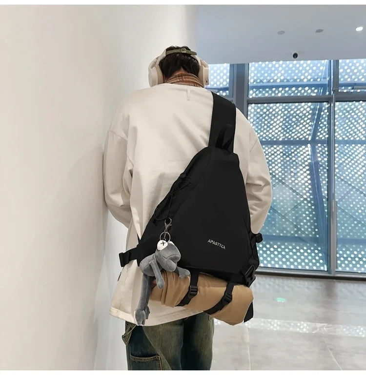 2025 novo saco de peito masculino crossbody saco multifuncional casual um ombro mochila grande capacidade sacos do mensageiro
