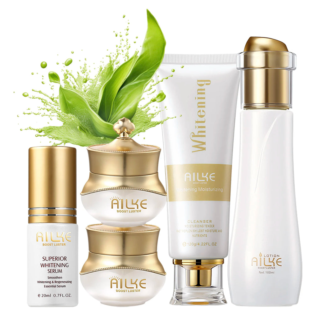 AILKE Clareador Anti-rugas Sardas Creme Facial Com Colágeno Ácido Hialurônico Rosa Cuidados Com A Pele Mulheres Coreano Conjunto Hidratante Facial