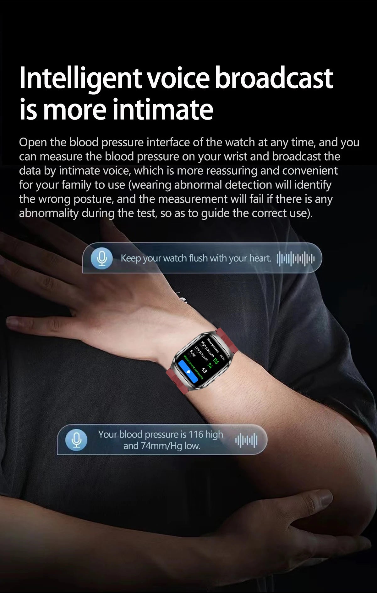 Novo Relógio de Saúde 2026: Medição Precisa de Pressão Arterial, Ácido Úrico e Lipídios no Sangue – Smartwatch Masculino e Feminino à Prova d'Água com Airbag