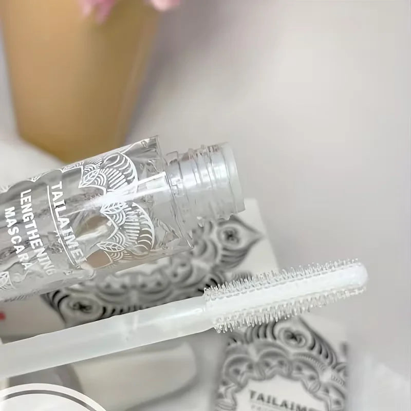 Rímel de alongamento transparente, rímel de alongamento de cílios nutritivo à prova d'água aprimorado 3D, de longa duração e à prova de manchas
