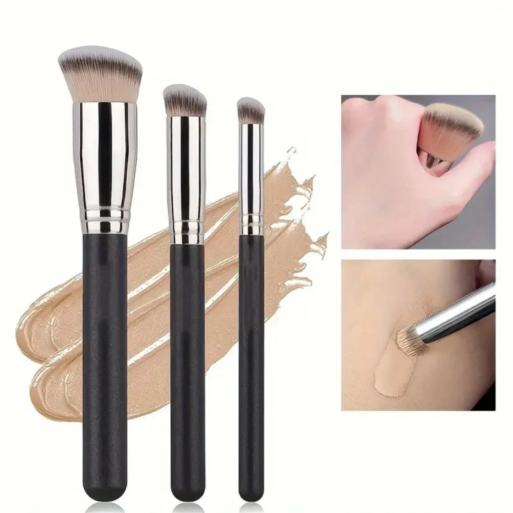 Pincel para Base e Corretivo, Pincéis Premium para Contorno e Blush, Pincel de Maquiagem Denso para Olhos e Rosto, Ideal para Esbater e Alisar